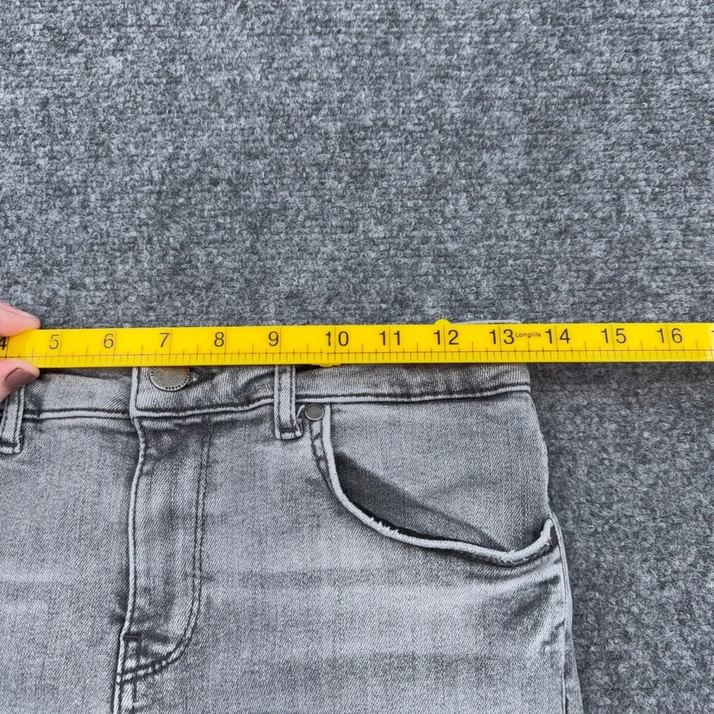 Zara Womens High Rise Skinny Jeans‎ Grey Raw Hem Size 6 EUR 38 MEX 28